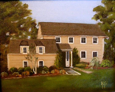 oil painting of house 