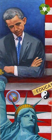 Painting of President Barak Obama 
