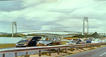 Painting of Coney Island area with Verrazano Bridge
