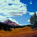 landscape oil painting Montana mountain