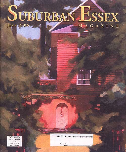 Karen Goldberg art on the cover of Suburban Essex Magazine