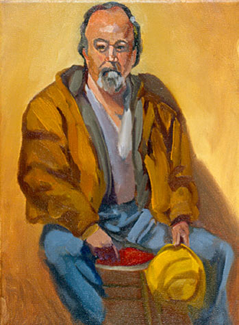 Painting of man with a hard hat