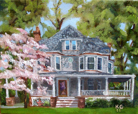 oil painting of house 