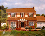 oil painting of house