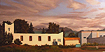 oil painting of church in alaska