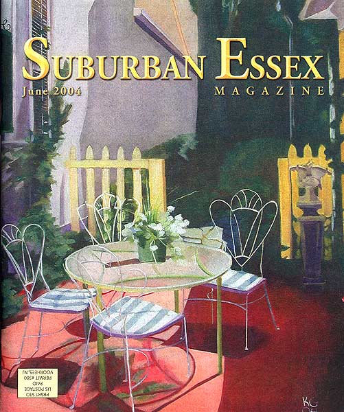 Karen Goldberg art on the cover of Suburban Essex Magazine